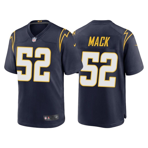 Men's Los Angeles Chargers #52 Khalil Mack Navy Vapor Untouchable Limited Stitched Jersey